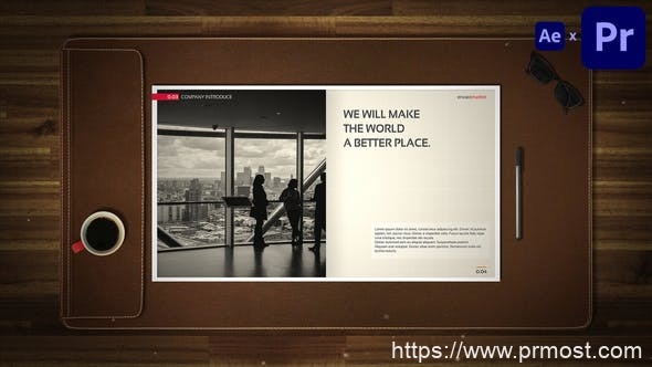 1604-商业杂志图片视频动态展示Pr模板Business Magazine