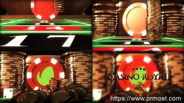 1662-赌场在线赌博标识揭晓演绎Pr模板Casino Online Gambling Logo Reveal