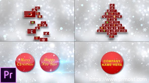 1694-圣诞卡节日祝福视频展示Pr模板Christmas Card – Premiere Pro