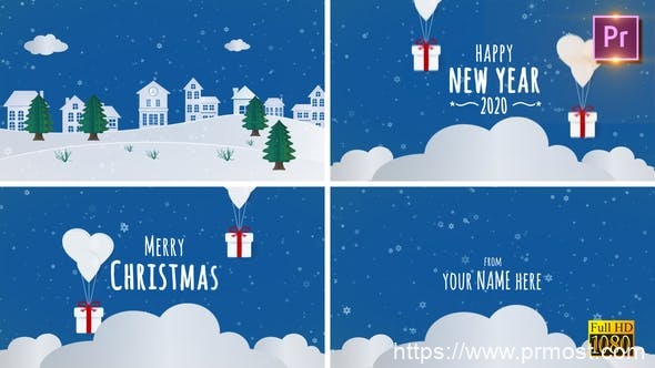 1695-圣诞卡节日祝福视频展示Pr模板Christmas Card – Premiere PRO