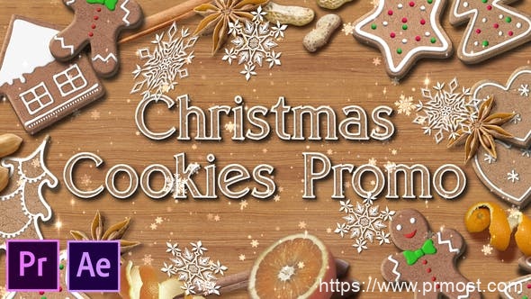 1699-圣诞饼干促销图片视频展示Pr模板Christmas Cookies Promo – Premiere Pro