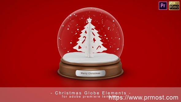 1709-圣诞金球奖动态演绎Pr模板Christmas Globe – Premiere Pro