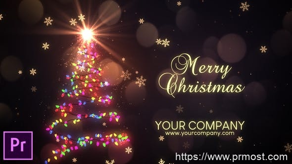 1727-圣诞彩灯闪闪发光视频展示Pr模板Christmas Lights – Premiere pro