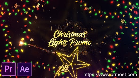 1728-圣诞彩灯装饰品促销展示Pr模板Christmas Lights Promo – Premiere Pro