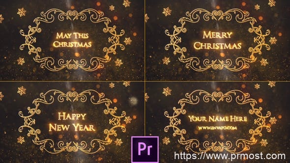 1753-圣诞开幕式庆祝活动图片视频展示Pr模板Christmas Opener – Premiere Pro