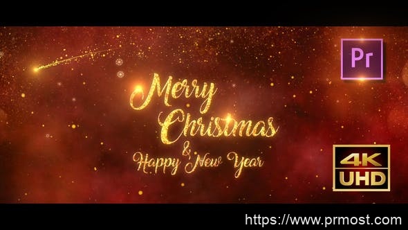 1767-圣诞节闪光雪花粒子视频展示Pr模板Christmas – Premiere Pro