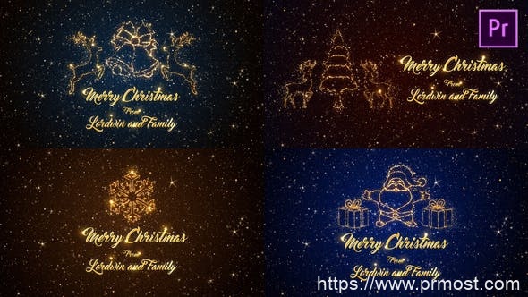 1773-圣诞简短问候视频展示Pr模板Christmas Short Greetings Premiere