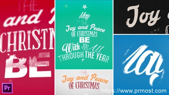 1818-Premiere Pro的圣诞祝福文字标题视频展示Pr模板Christmas Wish | Premiere Pro