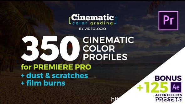 1833-Premiere Pro电影色彩预设颜色校正动态展示Pr模板Cinematic Color Presets – Premiere Pro