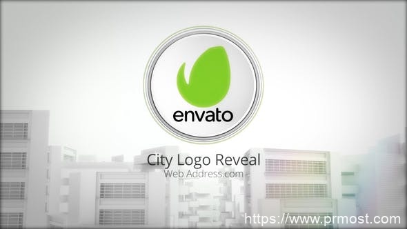 1881-城市3D标志揭晓动态演绎Pr模板City Logo Reveal