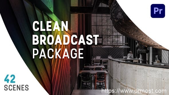 1903-干净的频道栏目包装广播包Pr模板Clean Broadcast Package  | Essential Graphics | Mogrt