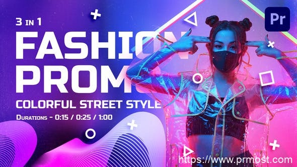 2040-多彩街风时尚推广图片视频展示Pr模板Colorful Street Style Fashion Promo | Mogrt