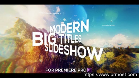 2056-Premiere Pro的大标题幻灯片放映展示Pr模板Big Titles Slideshow for Premiere Pro