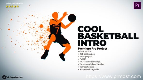 2079-酷炫篮球入门篮球宣传活动Pr模板Cool Basketball Intro – Basketball Promo Premiere Pro