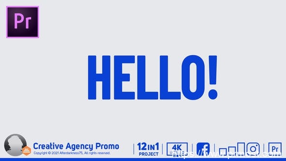 2153-创意机构品牌促销活动展示Pr模板Creative Agency Promo