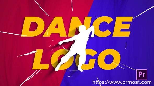 2214-舞蹈徽标简介动态演绎Pr模板Dance Logo Intro