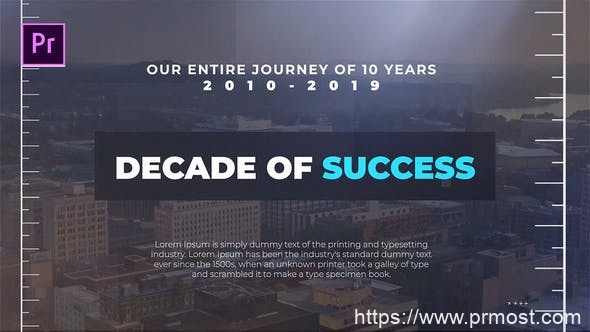 2226-商务公司成功的十年宣传视频展示Pr模板Decade of Success