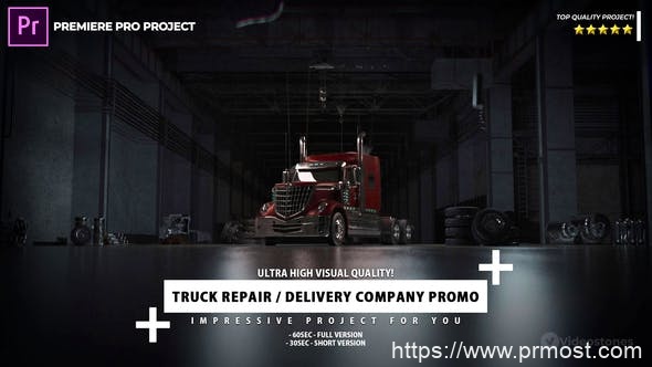 2229-快递公司和卡车维修推广企业宣传Pr模板Delivery Company and Truck Repair Promo Premiere Pro Project