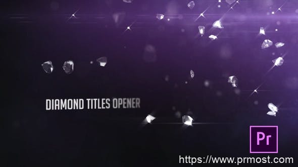 2239-钻石奢华颗粒效果时尚标志标题动态演绎Pr模板Diamonds Particle Opener Titles
