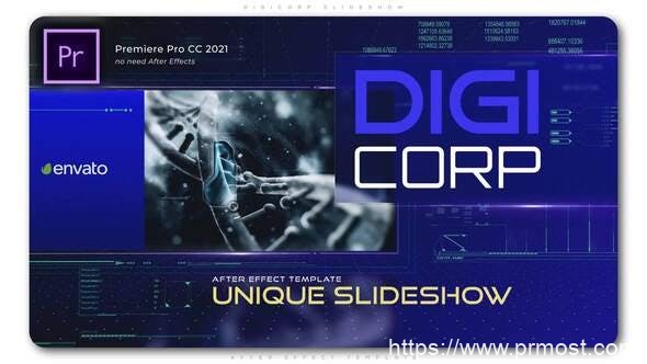 2242-AI先进技术幻灯片视频展示Pr模板DIGICORP Slideshow