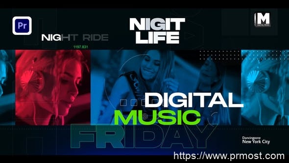 2273-数字音乐派对简介视频展示Pr模板Digital Music Party Intro