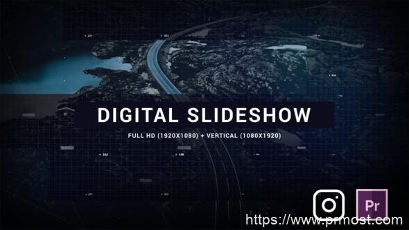 2281-高科技数字幻灯片放映展示Pr模板Digital Slideshow