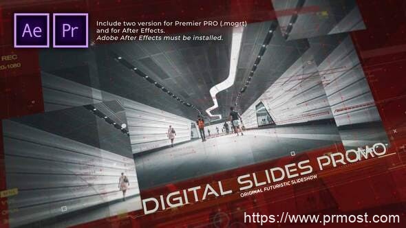 2285-数字幻灯片促销开场视频展示Pr模板Digital Slides Promo