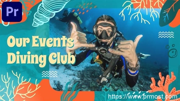 2302-潜水俱乐部宣传幻灯片视频展示Pr模板Diving Club Promo Slideshow