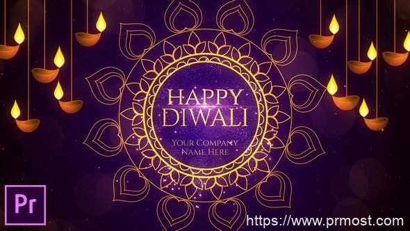 2306-Premiere Pro的排灯节祝福视频展示Pr模板Diwali Wishes – Premiere Pro