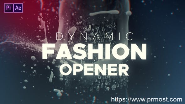 2342-动感时尚幻灯片标题动态演绎Pr模板Dynamic Fashion Opener