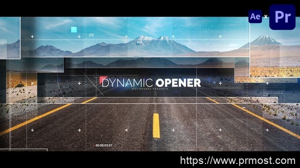 2368-动态公司标志动态演绎Pr模板Dynamic Opener