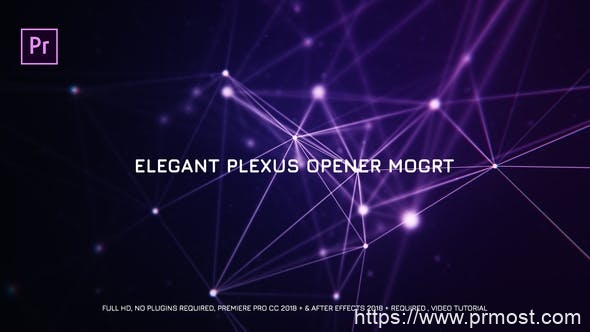 2458-优雅的公司动态图标视频展示Pr模板Elegant Plexus Opener Mogrt