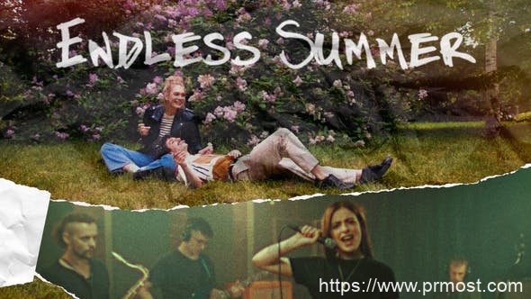 2480-无尽的夏日浪漫回忆图片视频展示Pr模板Endless Summer