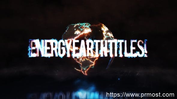 2487-能源地球文本标题排版动态演绎Pr模板Energy Earth Titles