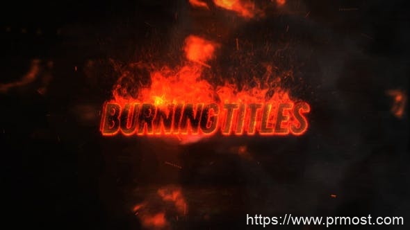 2543-爆炸式燃烧的文本标题动态演绎Pr模板Exploding Burning Titles
