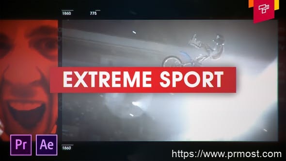 2550-史诗般能量极限运动简介视频展示Pr模板Extreme Sport Intro