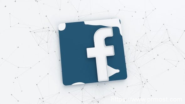 2557-Facebook徽标动态演绎Pr模板Facebook Logo