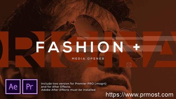 2606-时尚加媒体图片视频开场展示Pr模板Fashion Plus Media Opener