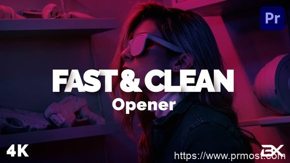 2638-快速清洁图片视频展示Pr模板Fast & Clean Opener