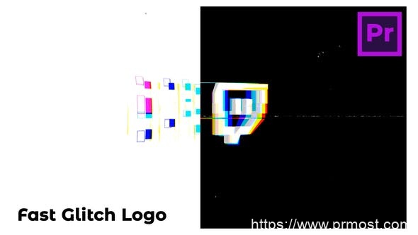2652-Premiere Pro的快速故障徽标动态演绎Pr模板Fast Glitch Logo for Premiere Pro