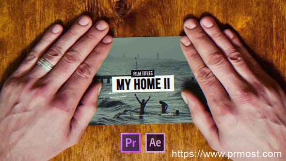 2692-电影我的家片名标题幻灯片动态演绎Pr模板Film Titles Slideshow | My Home II