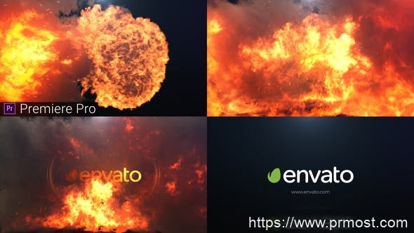 2698-针对Premiere Pro的消防爆炸标志揭晓动态演绎Pr模板Fire Explosion Logo Reveal- Premiere Pro