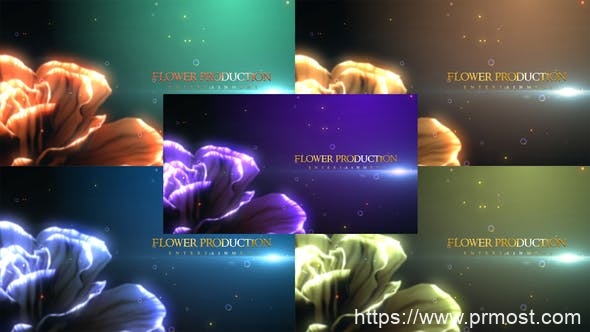 2741-花卉电影片名文字标题动态演绎Pr模板Flower Movie Titles Mogrt
