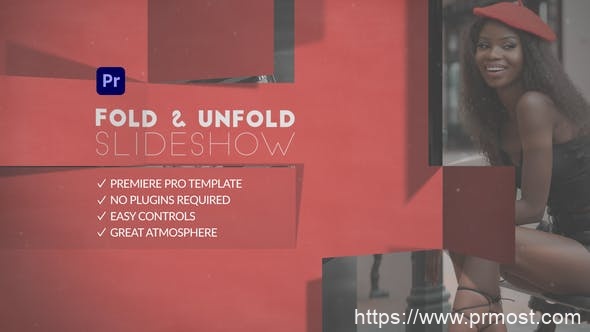 2747-为Premiere Pro折叠和展开幻灯片放映展示Pr模板Fold & Unfold Slide show for Premiere Pro