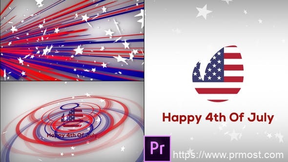 2774-针对Premiere Pro的爱国标志揭幕式动态演绎Pr模板Fresh & July 4th Patriotic Logo Opener – Premiere Pro