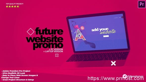 2803-Premiere Pro的未来网站宣传演示视频展示Pr模板Future Website Promo – Web Demo Video Premiere Pro