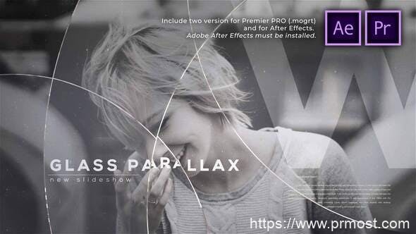 2827-玻璃圈视差幻灯片视频放映展示Pr模板Glass Circles Parallax Slideshow