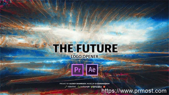 2851-适用于Premiere Pro的未来毛刺标题徽标动态演绎Pr模板Glitch Logo Opener | The Future