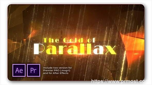 2930-金色视差预告片幻灯片视频展示Pr模板Gold Parallax Trailer Slideshow