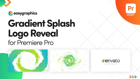 2941-Premiere Pro的渐变飞溅标志动态演绎Pr模板Gradient Splash Logo Reveal for Premiere Pro